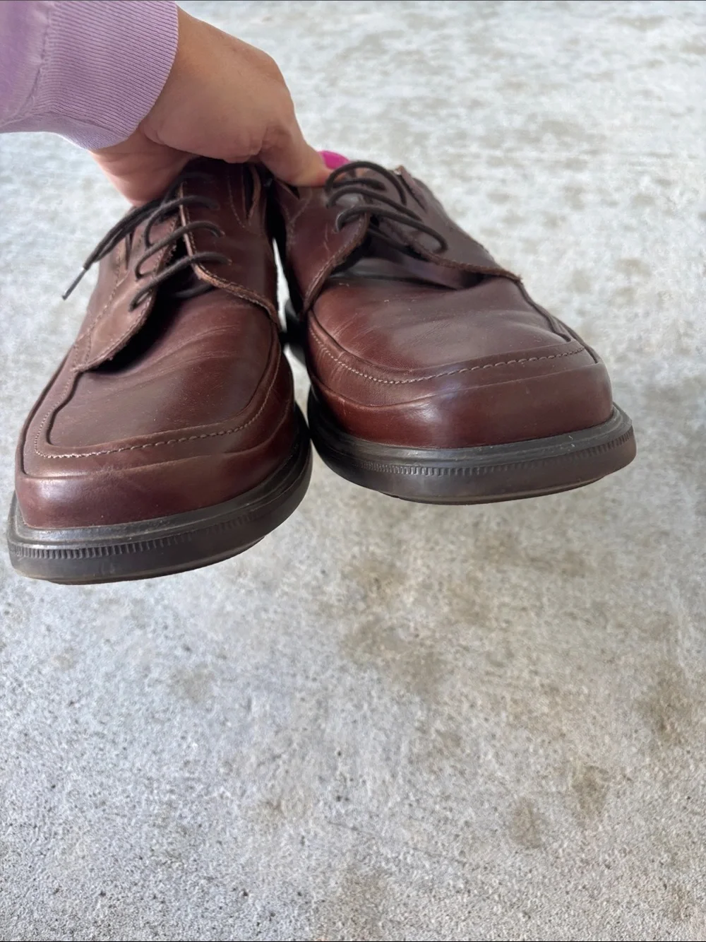 Hush Puppies Men's Dark Brown Leather Lace-Up Derby
